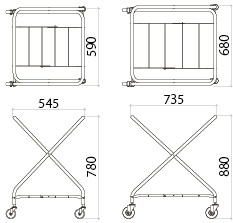 山崎産業株式会社｜コンドルダストカートY-1MT（フレーム） 大
